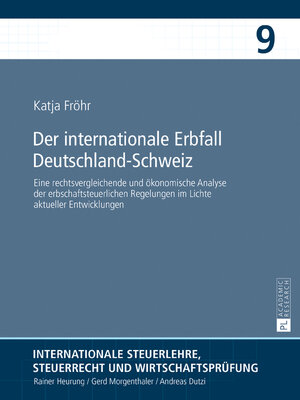 cover image of Der internationale Erbfall DeutschlandSchweiz